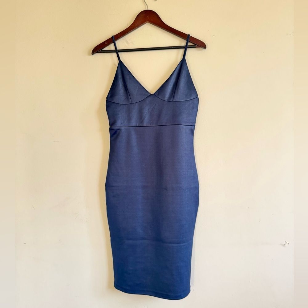 Navy Blue Bodycon Slip Dress